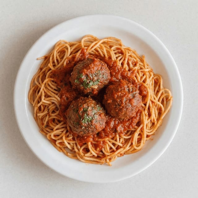 Spaghetti with Meatballs Pasta.