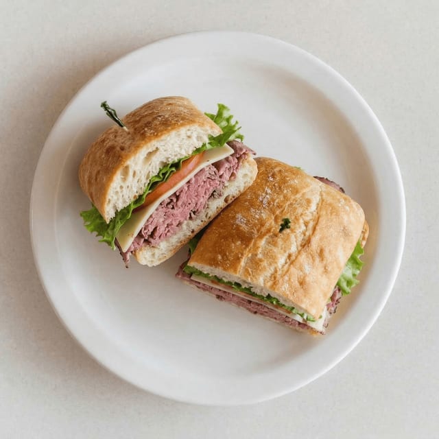 # 32 Roast Beef Deluxe Sandwich.