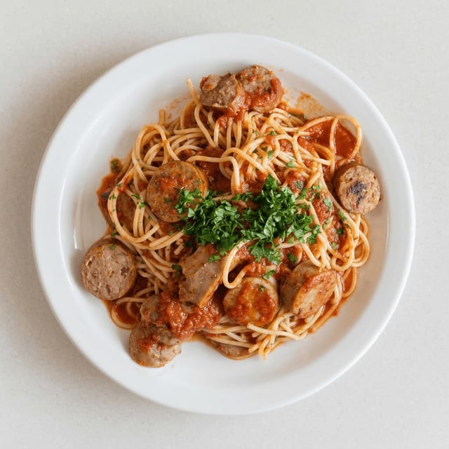 Spaghetti with Sausage Pasta.