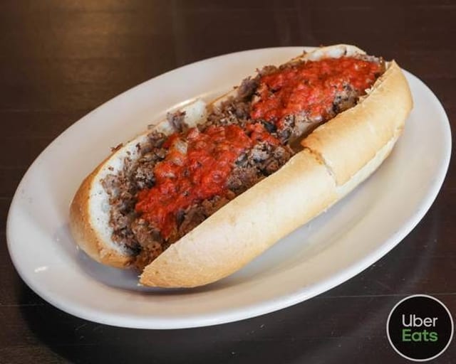 Chicken Cheese Steak Sandwich.